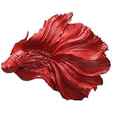 Kopf Skulptur Europäisch-Stil Modernes Wohnzimmer Creative Goldfish Anhänger Hotel Schönheitssalon Wand Fischförmige Dekorationen Mädchen Schlafzimmer Dekorationen (Farbe: rot, Größe: 393110cm)