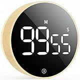 VOCOO Digitaler Küchentimer: magnetischer Countdown Timer mit 3 Lautstärkestufen und 2 Anti-Rutsch-Pads, Eieruhr mit großem LED-Bildschirm für Heim Fitness Klassenzimmer(einschließlich Batterien)