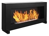 EIN freistehender Biokamin Box 90x40cm. 900x400mm Bio-ethanolkamin schwarz. EIN kastenförmiger Bio Kamin kann auch an die Wand gehängt Werden. Bioethanol Kamin ohne G