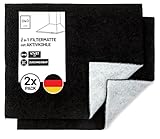 D&D Living® Aktivkohlefilter Dunstabzugshaube | Kohlefilter 2er Pack | Filter Matte mit Aktivkohle und Fettfilter | Filtermatte zuschneidbar 57x47