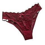 Unterwäsche Damen Unterhosen Baumwolle Stretch Slips Sinnlich und Verführerisch Hüftheben Niedrige Taille Spitze Hipster Pantys Slip Damen Unterhosen Slip Damen High Waist Taillenslip Unterw