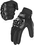 COFIT Motorrad Handschuhe, Touchscreen Motorradhandschuhe für Motorradrennen, Mountainbike, Motorcross, Klettern, Wandern und andere Outdoor Sportarten und Aktivitäten - Schwarz M