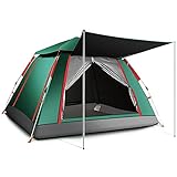 WYFX Outdoor WaterproofpopUpTent für 3-5Personen,tragbares Instant Camping Zelt Anti UV Leicht Wasserdicht Für Strand BBQpark Angeln Berghaus Sonnenschutz Überdachung (5 bis 8personen)