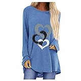 HHOP Damenpullover Langarm Winter Sale Damen Oberteile lang Longshirt Damen Baumwolle Streetwear Tshirt sommerpulli Damen Oberteil Damen Langarm Frauen Tshirt Herbst Damen Kleidung