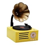 balikha Plattenspieler-Plattenspieler Bluetooth 5.0 All-in-One-Bibliothek Retro-Phonograph für Club - GELB