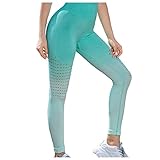 Fashionbo Damen Leggings High Waist Slim Fit Weiche Push Up Leggings Blickdicht Einfarbig Lange Sporthose Slim Sports Leggins mit Innentasche Mode Yogahose Fitnesshose mit Hohe Taille Bauchk