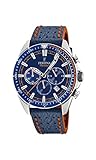 Festina Herren Chronograph Quarz Uhr mit Leder Armband F20377/2