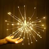 Tragbar 4/5/8 / 10PCS Weihnachten Hanging Starburst-Schnur-Lichter 120 Leds DIY Feuerwerk Kupfer Weihnachtslicht Außen Twinkle Licht Umweltfreundlich ( Emitting Color : Warm White , Wattage : 2PCS )