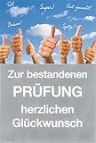 bsb Grußkarte Glückwunschkarte zur bestandenen Prüfung - Daumen hoch - mit Umschlag, 631112-2