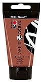 Marabu 12200002908 - Artist Acryl terracotta 75 ml, feine Acrylfarbe in Künstlerqualität, auf Wasserbasis, pastose Konsistenz, hoch pigmentiert, sehr gute Brillanz und Deckk
