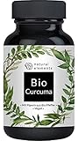 Bio Curcuma - 240 Kapseln - 4542mg (Bio Kurkuma + Bio schwarzer Pfeffer) pro Tagesdosis - Mit Curcumin & Piperin - Hochdosiert, vegan und hergestellt in D