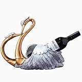 KINGXH Flaschen Swan Weinregal Dekoration Swan Weinregal Hauptdekoration Hochzeit neue Hochzeitsdekoration Raum kreativ Weinschrank TV-Möbel Wohnzimmer Veranda Weinregal Dekoration Ornamente Weinreg