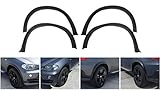 FLY DESIGN 73567763 Kotflügelverbreiterungen passend für BMW X5 E70, Radlauf, Verbreiterung, Fender aus ABS Material, schw