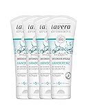 lavera Neutral Handcreme mit Bio-Nachtkerze & Bio-Sheabutter, speziell für empfindliche Haut und Neurodermitiker geeignet 4x50