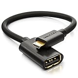 deleyCON 0,2m USB 2.0 High Speed OTG Adapter - USB A zu USB Micro B - S7 S7 Edge S6 S6 Edge S5 S4 Note 5 4 3 - Schw