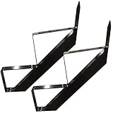 2 Stufen Treppenrahmen Stahl-Treppenwange Treppenholm Geschosshöhe 34cm Schwarz/Ideal für den Einsatz im Innen und Außenb