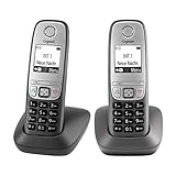 Gigaset Comfort Duo – 2 schnurlose Telefone für Büro und Zuhause mit großem Display und Freisprechfunktion – einfache Bedienung, anthrazit-g