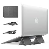 Ringke Folding Stand 2 [Gray] Faltbar und Tragbar Schwerlos Laptop Ständer Belüftet Cooling für MacBook Notebook Computer iPad Tab