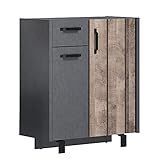 trendteam smart living Garderobe Schuhschrank Schuhkommode Otis, 83 x 96 x 38 cm Korpus: Matera, Front: Eiche mit viel S