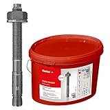fischer Bolzenanker FAZ II 10/10 R im praktischen Baueimer, 150 Stück, der Bolzenanker aus nicht rostendem Stahl für höchste Ansprüche in Beton, kraftvoll und flexib