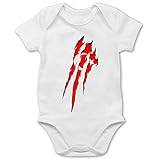 Shirtracer Baby Fahnen und Flaggen - Türkei Krallenspuren - 1/3 Monate - Weiß - türkei Baby - BZ10 - Baby Body Kurzarm für Jungen und M