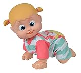 Simba 105143250 - Bouncin Babies Bonny kommt zu Mama / Interaktive Puppe / Im bunten Strampler / Reagiert auf die Stimme / Mit Sound und 360 Grad Krabbelfunk