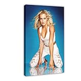 Sängerin Sarah Connor Leinwand-Poster, Wandkunst, Dekor, Bild, Gemälde für Wohnzimmer, Schlafzimmer, Dekoration, Rahmen: 50 x 75