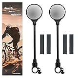 Kaskawise 2 STÜCK Fahrradspiegel Für Lenker 22-32mm Fahrrad Weitwinkel Rückspiegel Sicherer Spiegel 3D,360°Verstellbarer und Drehbarer Seitenspiegel Fahrrad Mountainbike Rennräder E-Bik
