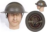 Unbekannt Original Britischer Tellerhelm WKII Stahlhelm Oliv geb