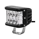 panthem Side Shooter LED Leuchten, 45W 4 Zoll Dual Side Gelb Tagfahrlicht mit Blitzlichtfunktion für den Austausch von Flutlichtwürfel Arbeitslichtleisten für LKW ATV