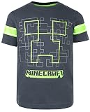 Minecraft - T-Shirt - Navy Blau Creeper T-Shirt - 100% Baumwolle Kleidung - Kinder Kleidung - Jungen Kleidung Merch - Geburtstag Junge Geschenke - Alter 9-10 J