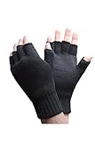 HEAT HOLDERS - Herren Thermisch Winter Fingerlose Handschuhe in 2 Farben (Schwarz)