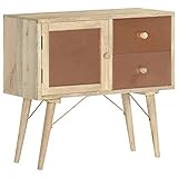 Anrichte Sideboard Mehrzweckschrank Highboard Schubladenkommode Flurschrank, für Diele, Wohnzimmer Esszimmer Diele, 80 x 35 x 75 cm Mango-M