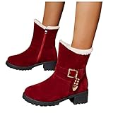 Frauen Stiefel Damen Warme Gefüttert Wasserdicht Winterstiefel Winterschuhe Bequem Leichte Schneestiefel Schlupfstiefel Thermostiefel Stiefeletten Winter Kurzschaft Boots S