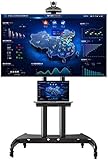 ZHANGYUEFEIFZ TV Ständer Heavy Duty TV-Ständer auf Rädern, 55/65/70/75/80-Zoll-Flachbildfernseher, Stand Boden for Messen/Büro/Gyms/Schlafzimmer, Last 90.9kg