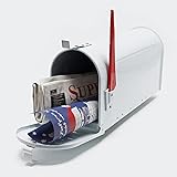 US Mailbox Amerikanisches Design Weiß Briefkasten Standbriefk