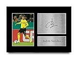 HWC Trading Jadon Sancho A4 Ungerahmt Signiert Gedruckt Autogramme Bild Druck-Fotoanzeige Geschenk Für Borussia Dortmund Fußball F