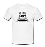 T-Shirt Eisenbahn Spur H0 1:87 Modelleisenbahn Dampflok Lok Lokomotive Modellbau weiß Gr. L