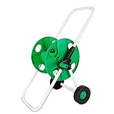 Schlauchwagen HaroldDol 50m 1/2 Gartenschlauch Wasserschlauchwagen Profi Schlauchwagen Set Schlauchaufroller Schlauchtrommel 87cm Hö