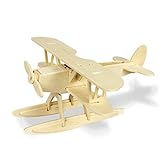 TOYMYTOY 3D Holzbausatz Holzpuzzle Kinder Modellbau Holz Bausatz zum Zusammenstecken Pädagogisches Spielzeug Geschenk (Flugzeug)