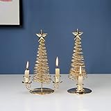 Yyhmkb Dekoration Kerzenhalter Ornamente Europäische Goldene Metall Kiefer Weihnachtsbaum Dünne Kerzenhalter 107