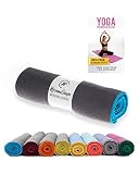 NirvanaShape ® Yoga Handtuch rutschfest | Hot Yoga Towel mit Antirutsch-Noppen | hygienische Yogatuch-Auflage für Yogamatte [ 185 x 63 cm ]