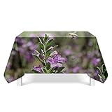 NTtie Tischdecke, alltägliche Küchentischdecke für den Innenbereich dekorative Makramee Frische Blumenzweig