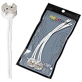 MR16 Fassung, Universalfassung für MR16 und GU5.3 Sockel aus Keramik mit Silikonkabel für LED & Halogen von ISOLATECH; (hier: 2 Stück)