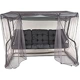 PATIO 3-Sitzer Hollywoodschaukel Celebes Plus 170 cm Gartenschaukel Sitzpolster Sonnendach Moskitonetz Seitentische Klappbar Liegefunk