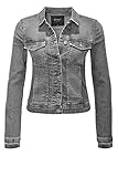 ONLY Damen Jeansjacke Übergangsjacke Leichte Jacke Denim Casual GE LESTA- Gr. L (40), Grey D