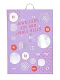 SIX Schmuck und Haaraccessoires Adventskalender 2021 Silber Edition, Kalender zum Aufhängen oder Hinstellen, Haarschmuck, Ohrschmuck, Ketten, Ringe, Accessoires (388-372)