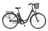 Telefunken E-Bike Damen 28 Zoll Elektrofahrrad - 7-Gang Shimano Nabenschaltung mit Rücktritt, Pedelec Citybike Alu mit Fahrradkorb, Frontmotor 250W /10,4Ah / 36V Sitzrohrakku, RC840 M