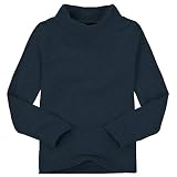 Casa Kids Unisex Tops Kinder Jungen Mdchen Langarm Baumwoll T-Shirt High Neck Tee Vielzahl von Farben (Gre 2-6 Jahre), Dunkelblau, 5 J