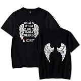 JYXSRZO T-Shirt aus der TV-Serie Lucifer, Unisex, Blackq, XS